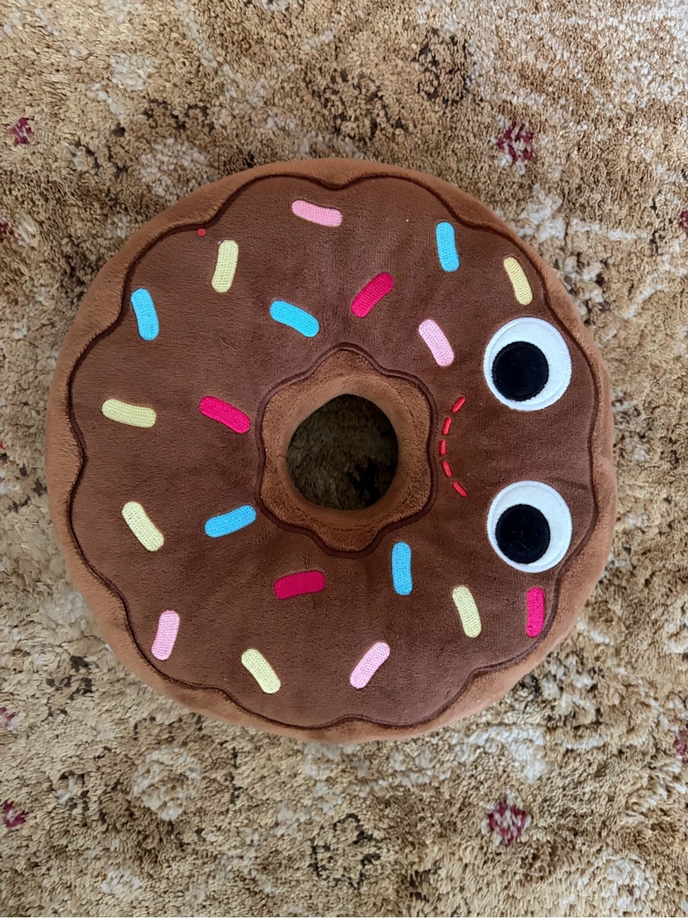 Yummy World Plush Chocolate Donut Plush Toy with Colorful Sprinkles - NWOT